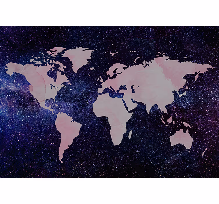 Mural de parede mapa mundial mapa-múndi sofisticado - TenStickers