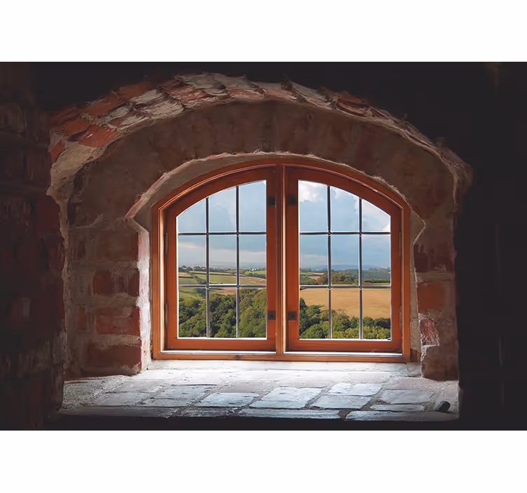 Murais de Parede 3D Janela com vista para o céu - TenStickers