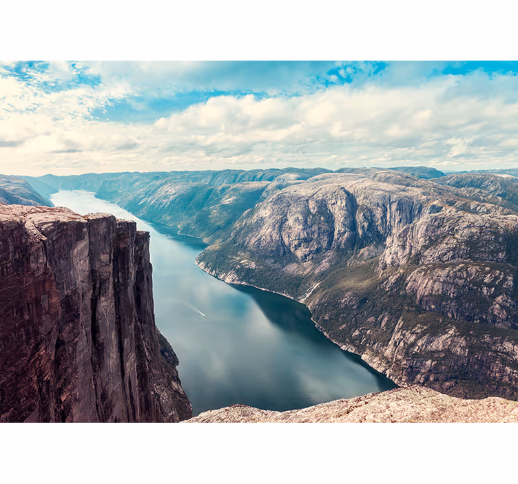 Fotomurais de paisagens perspectiva do grande fjord - TenStickers