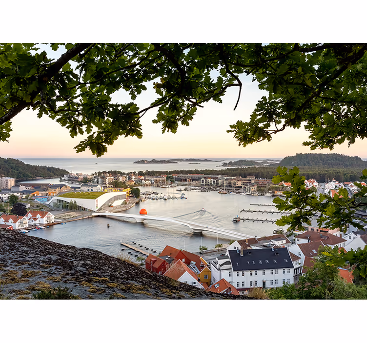 Fotomurais cidades e países vista costeira encantadora - TenStickers