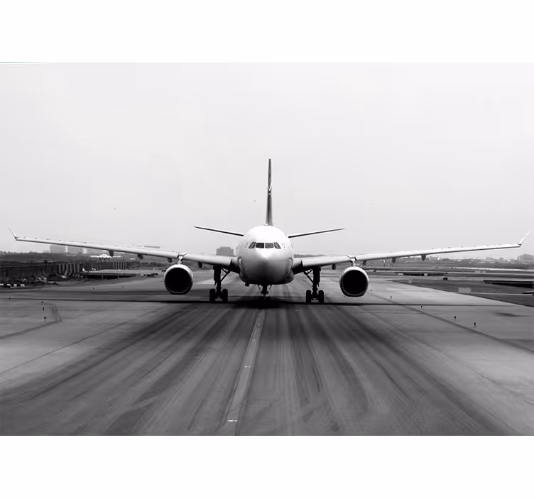 Mural de parede veículos vista da pista do avião - TenStickers
