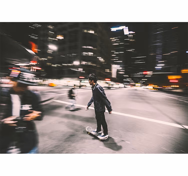 Fotomurais cidades e países patinação noturna urbana - TenStickers
