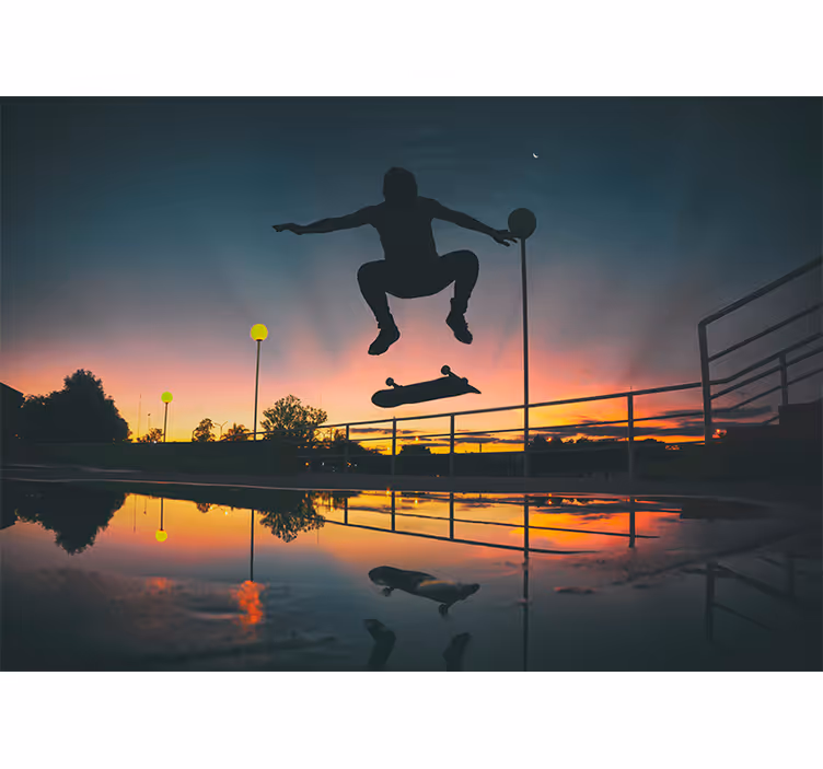 Mural de parede música patinador em movimento - TenStickers