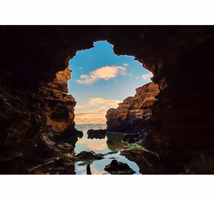 Fotomurais de paisagens vista da paisagem marinha da caverna - TenStickers