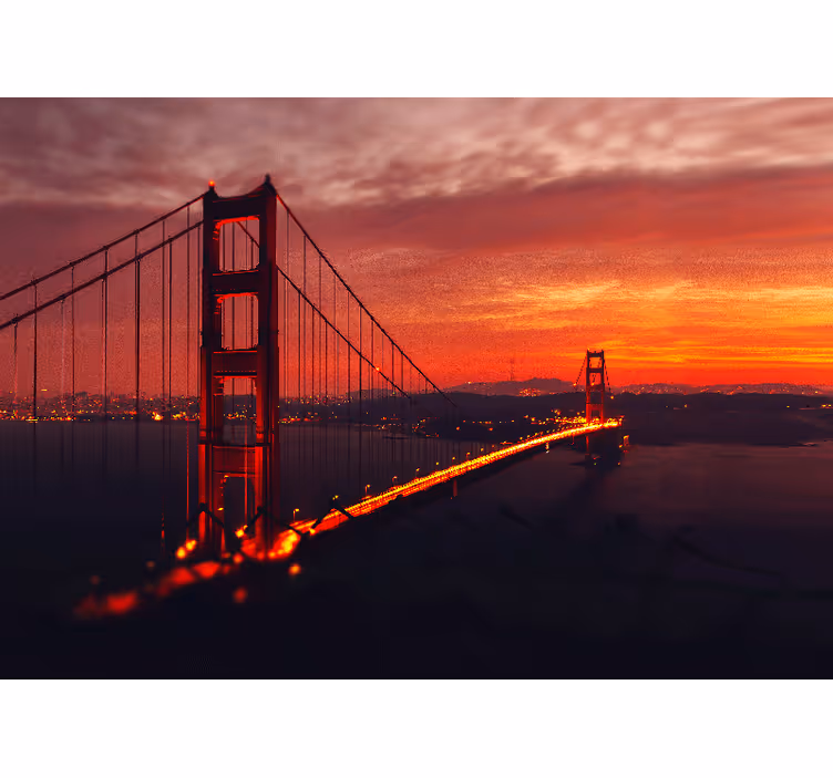 Fotomurais cidades e países arco do golden gate - TenStickers