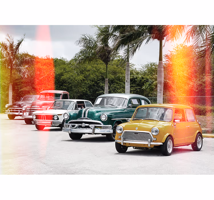 Mural de parede veículos coleção de carros clássicos - TenStickers