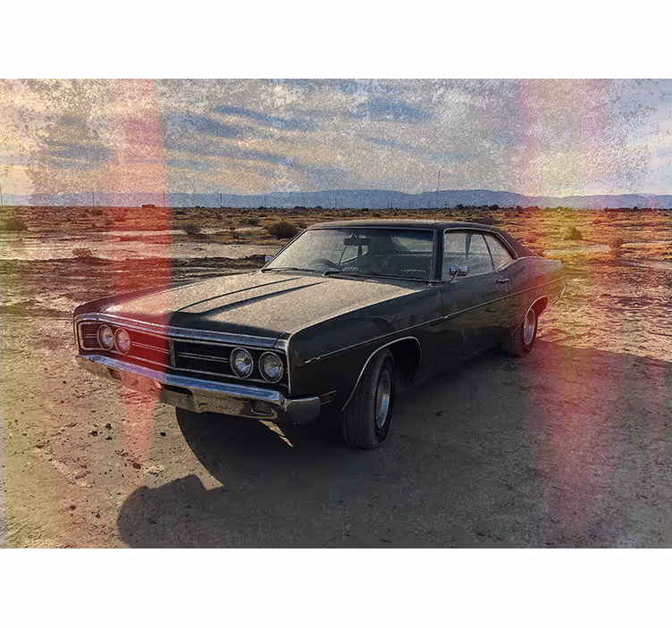 Mural de parede veículos nostalgia de carros clássicos - TenStickers