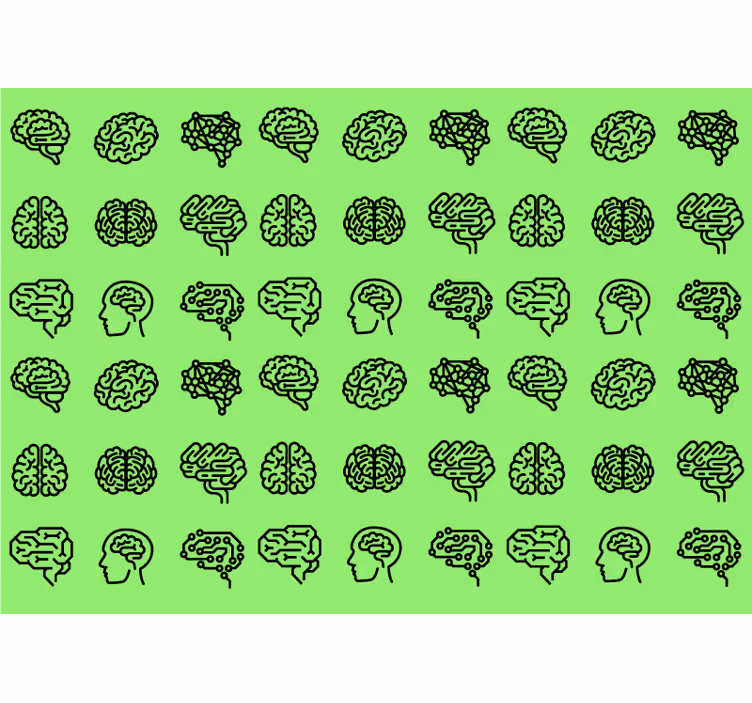 Mural de parede arte design de padrões cerebrais - TenStickers