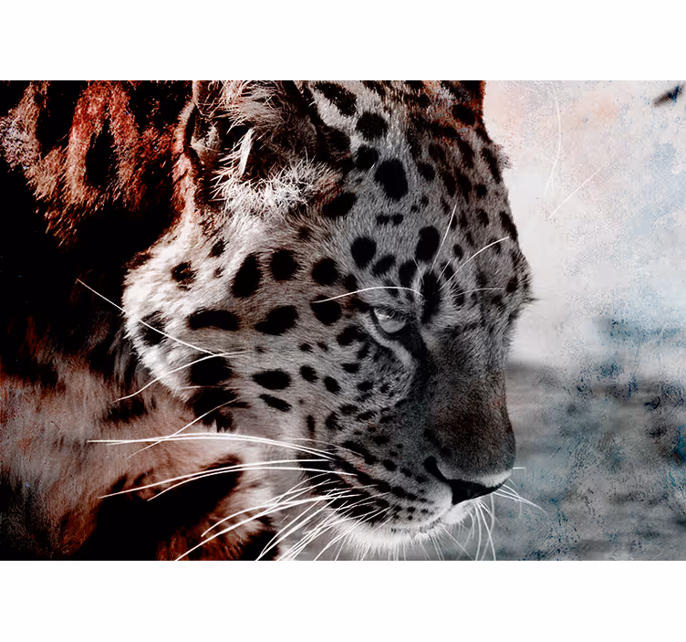 Mural de parede animais retrato de leopardo close-up - TenStickers