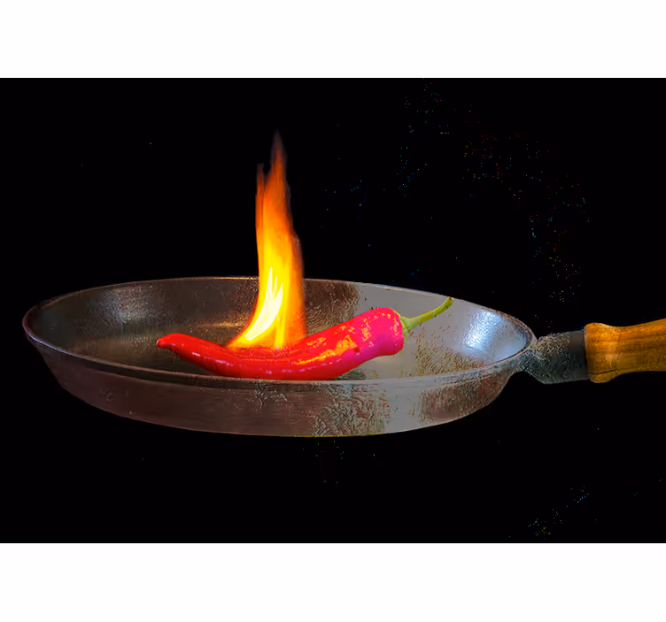 Mural de parede cozinha pimenta picante - TenStickers