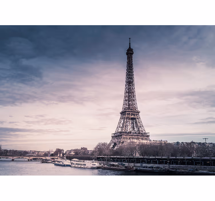 Mural de parede Paris silhueta da torre eiffel - TenStickers
