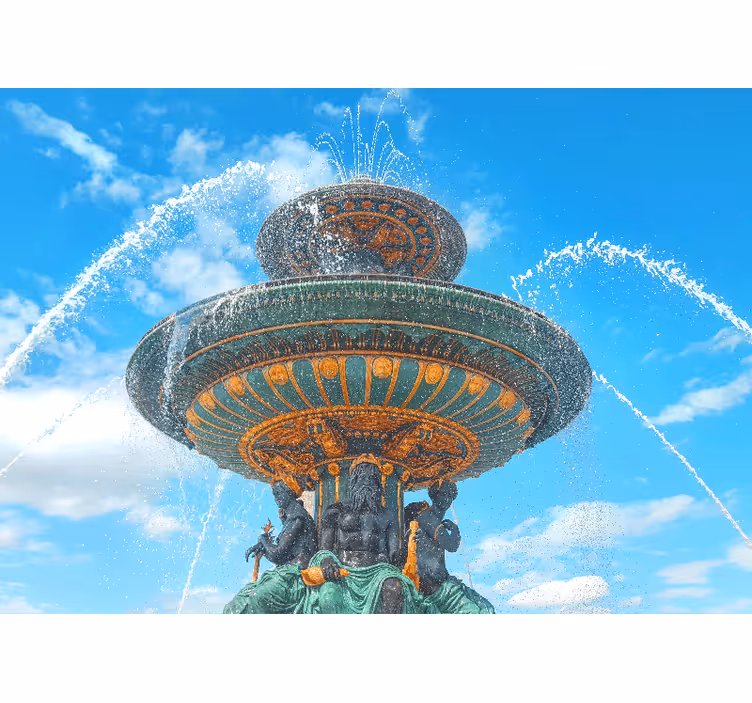 Fotomurais cidades e países escultura majestosa de fonte - TenStickers