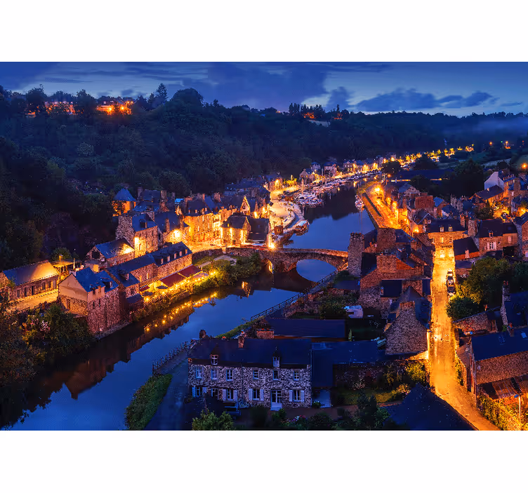 Fotomurais cidades e países luzes da vila medieval - TenStickers