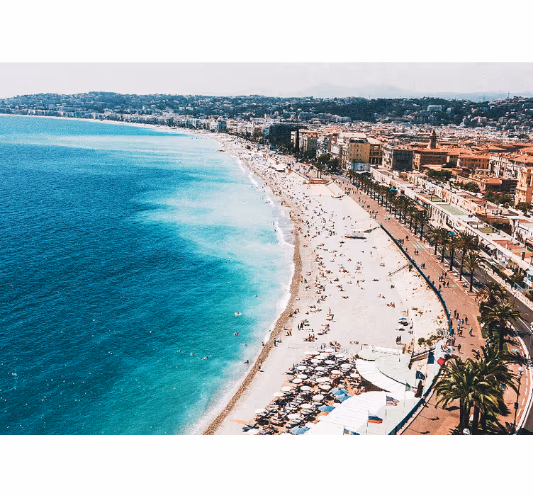 Fotomurais cidades e países paraíso de praia francês - TenStickers