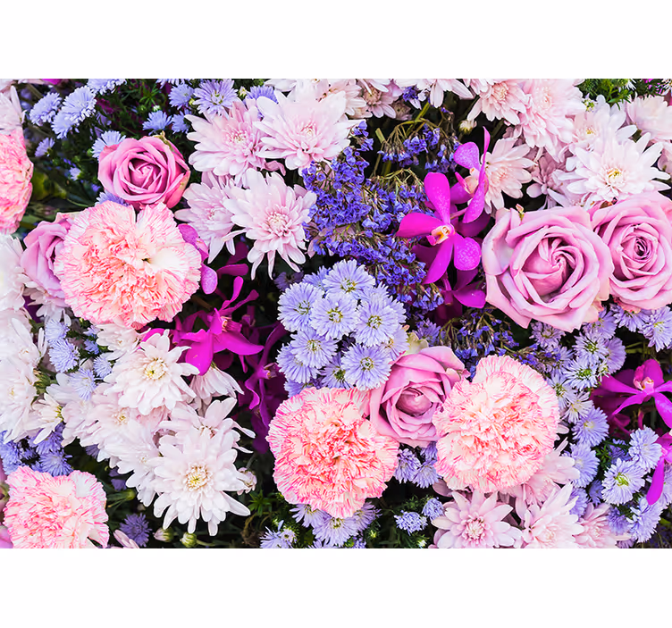 Fotomurais flores Flores rosa roxas - TenStickers