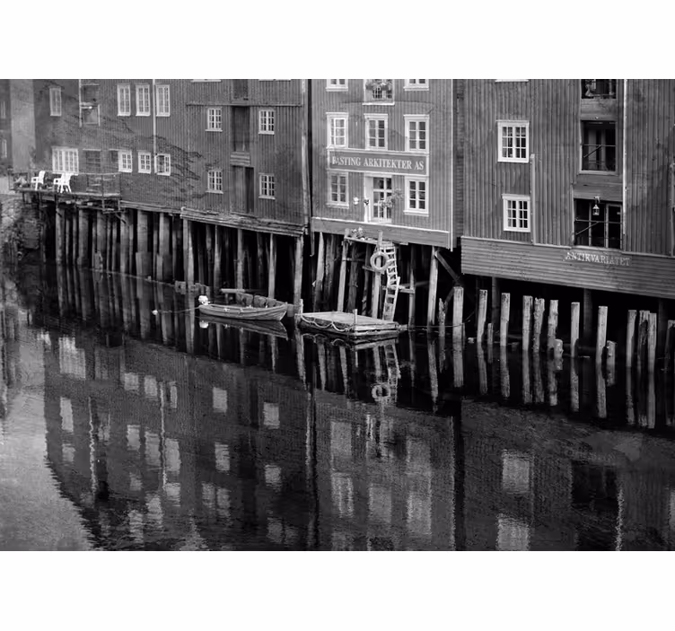 Fotomurais cidades e países reflexo histórico à beira-mar - TenStickers