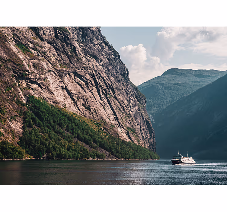 Fotomurais de paisagens cena majestosa de fiorde - TenStickers
