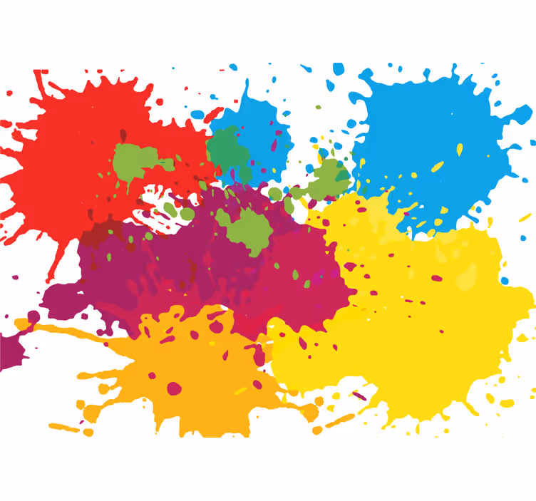 Mural de parede de arte urbana padrões de salpicos coloridos - TenStickers