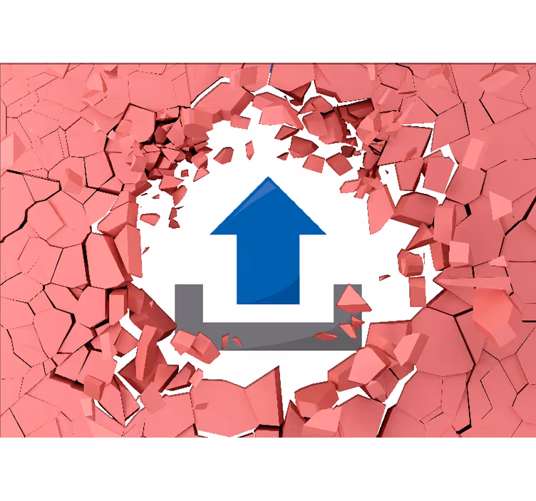 Murais de parede 3d rompendo barreiras - TenStickers