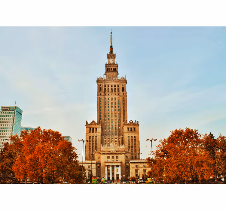 Fotomurais cidades e países palácio da cultura - TenStickers