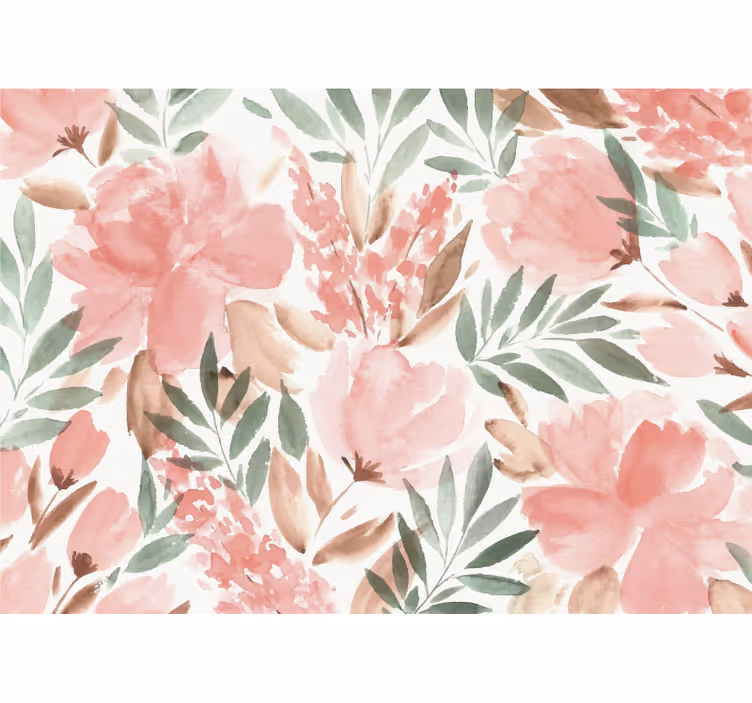 Fotomurais flores design de elegância floral - TenStickers