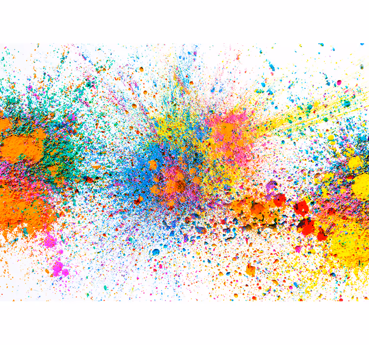 Mural de parede abstrato explosão de cores vibrantes - TenStickers
