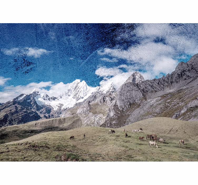 Fotomurais de paisagens majestosa cadeia de montanhas - TenStickers