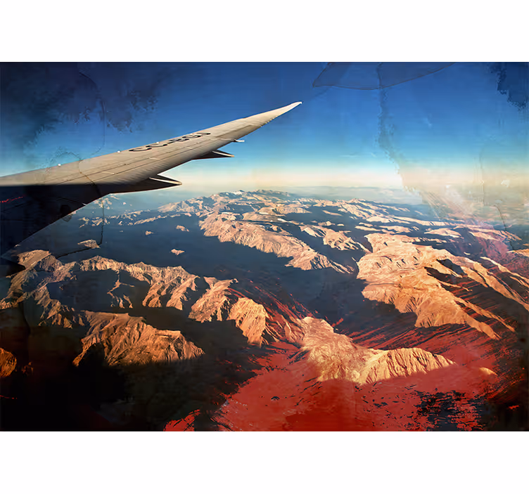 Mural de parede veículos vista aérea da montanha - TenStickers