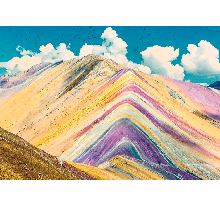 Fotomurais de paisagens picos de montanhas coloridos - TenStickers