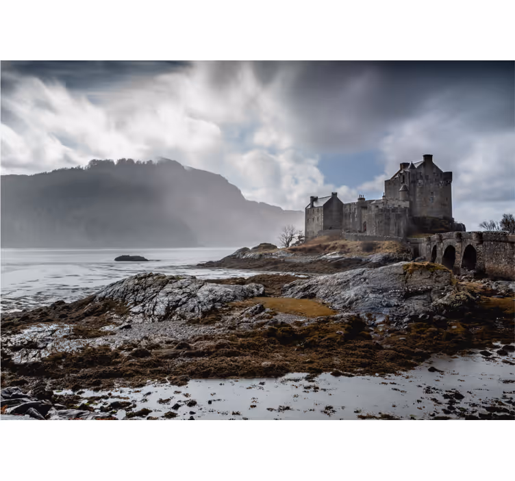 Fotomurais cidades e países paisagem de castelo escocês - TenStickers