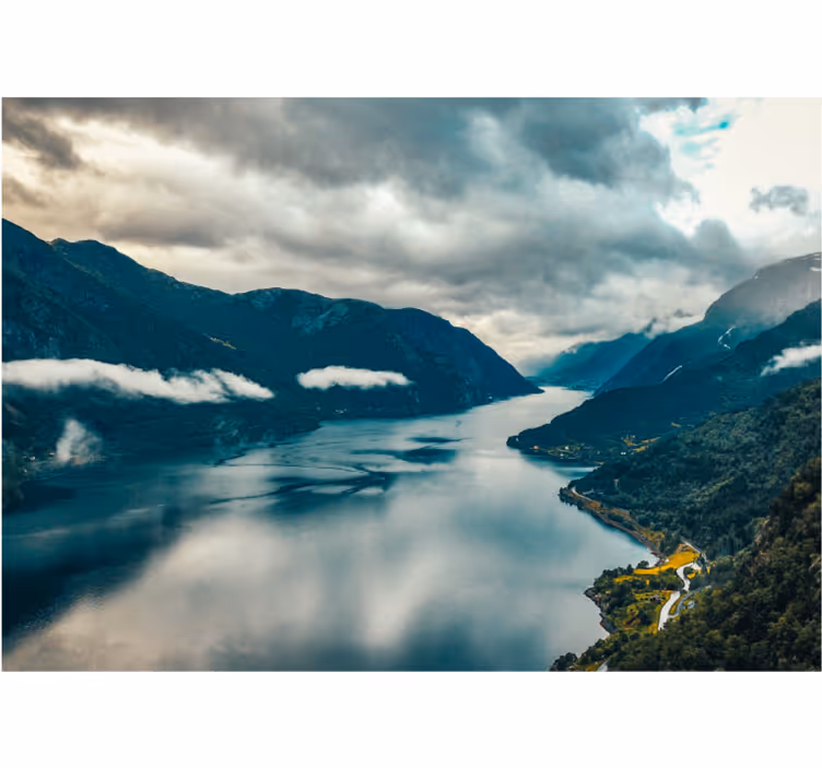 Fotomurais cidades e países Paisagem norueguesa águas claras - TenStickers