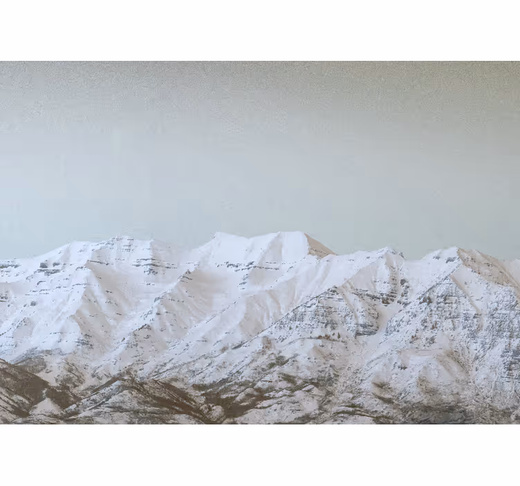 Mural de parede montanha paisagem nevada - TenStickers
