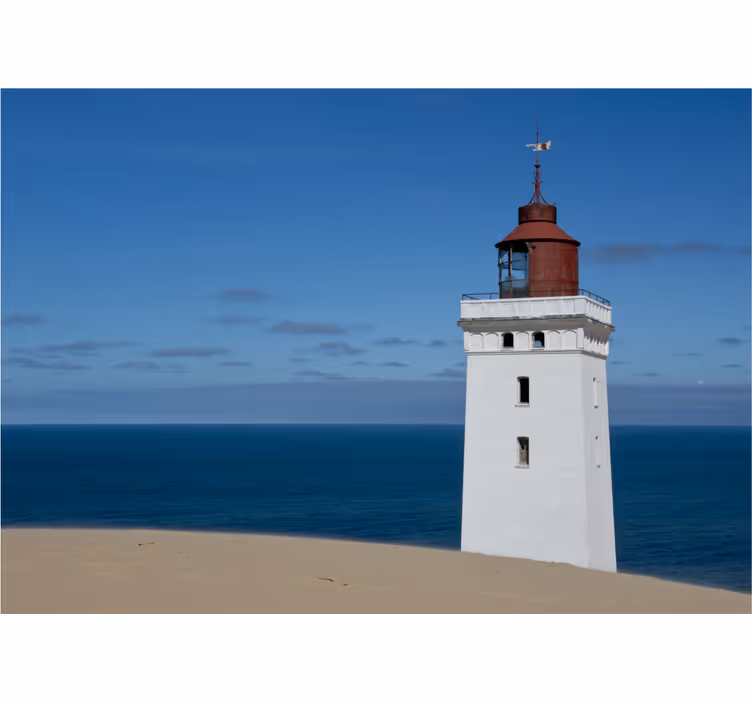 Mural de parede montanha farol à beira-mar - TenStickers