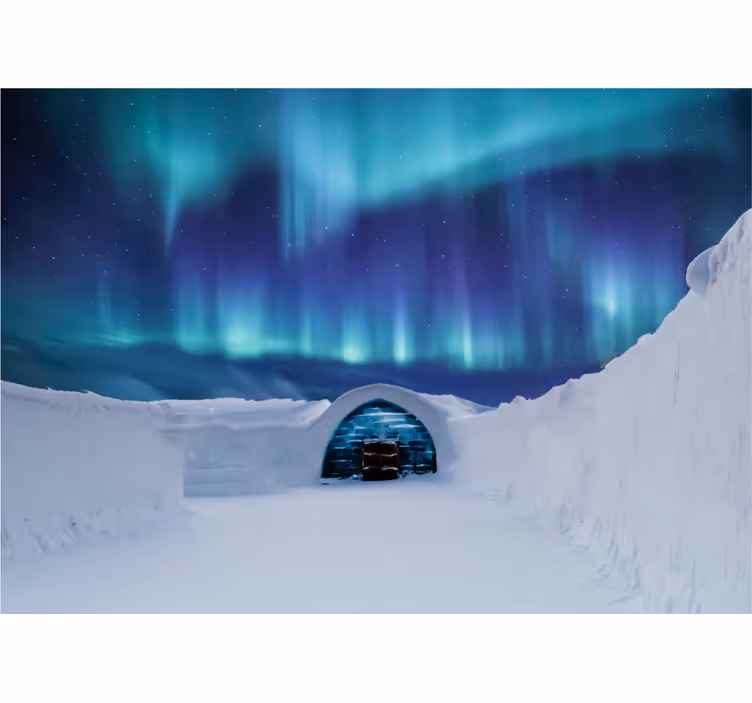 Fotomurais de paisagens maravilha da aurora boreal - TenStickers