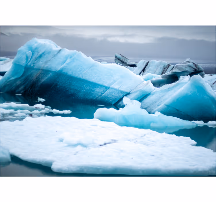 Mural de parede montanha formações de gelo glacial - TenStickers
