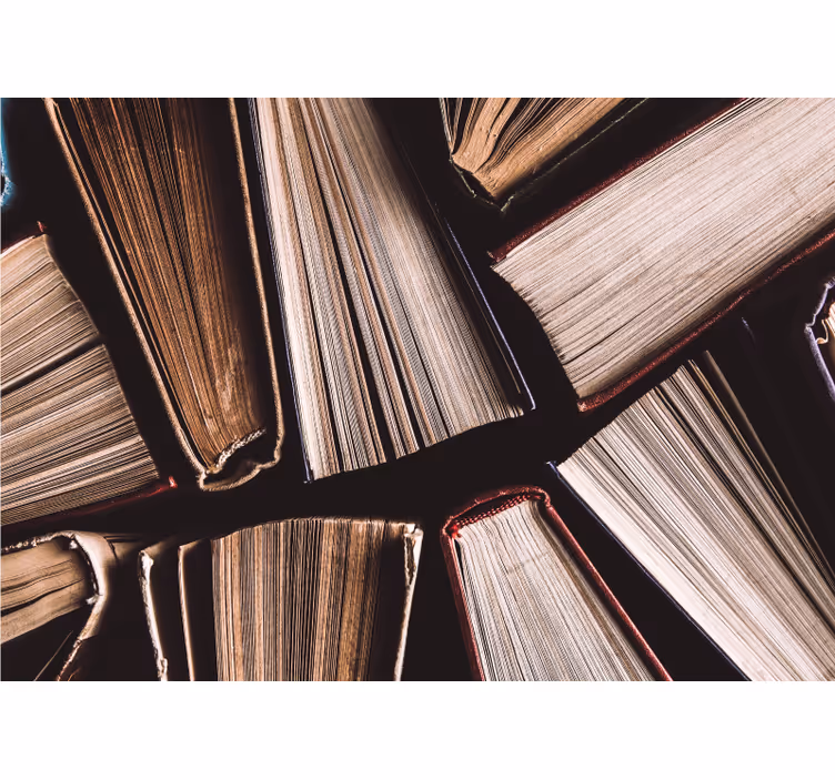 Mural de parede arte livros empilhados - TenStickers