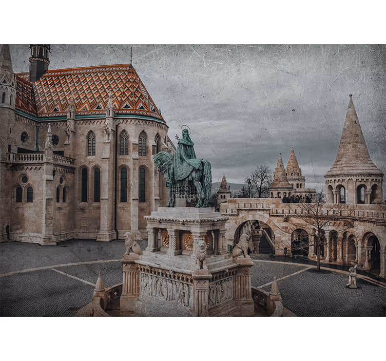 Fotomurais cidades e países vista do castelo de budapeste - TenStickers