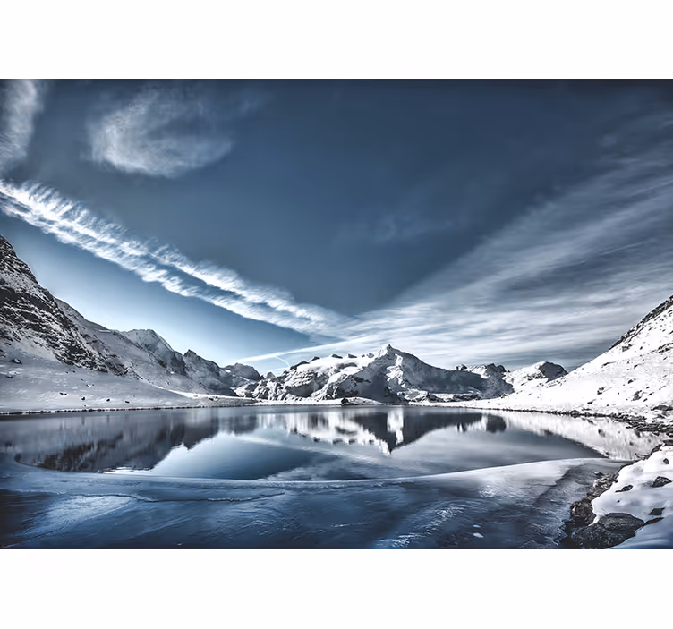 Fotomurais de paisagens Impressionantes montanhas brancas - TenStickers