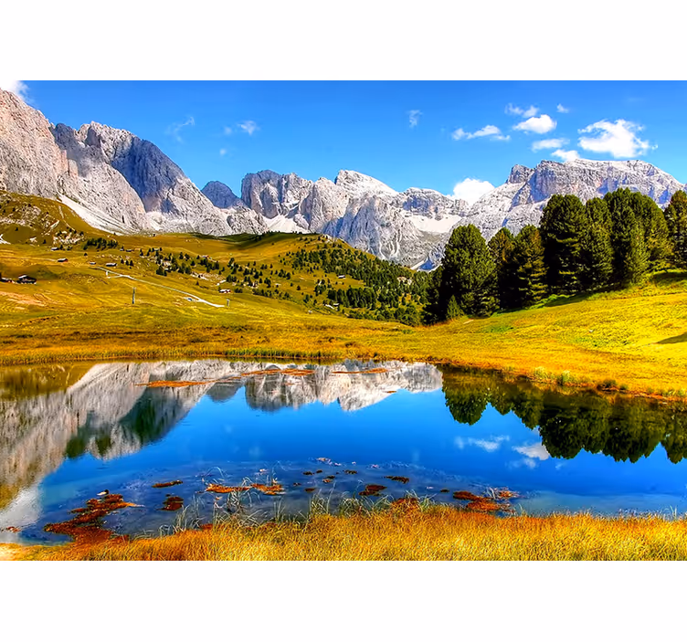 Fotomurais de paisagens eco da montanha tranquila - TenStickers