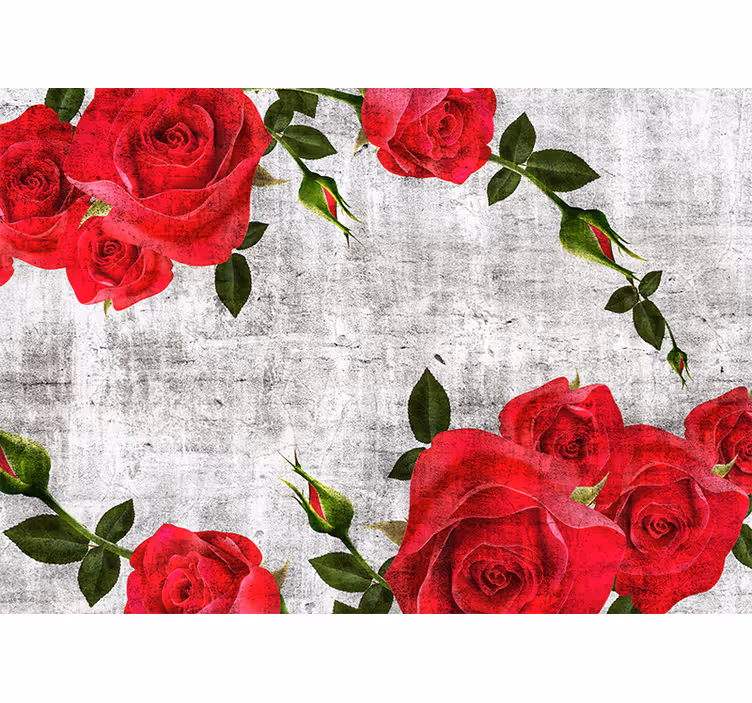 Fotomurais flores arranjo de rosas vermelhas - TenStickers