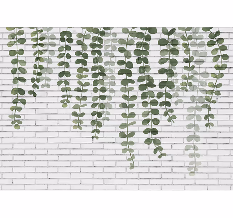 Mural de parede de árvores e folhagens penduradas - TenStickers