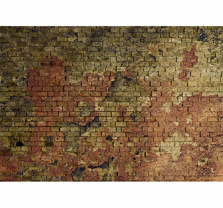 Mural de parede pedra textura de tijolo envelhecido - TenStickers