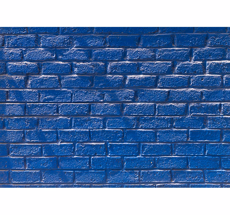 Mural de tijolos com superfície azul texturizada - TenStickers