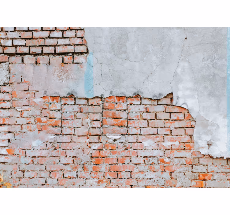 Mural de tijolos com textura de tijolo aparente - TenStickers