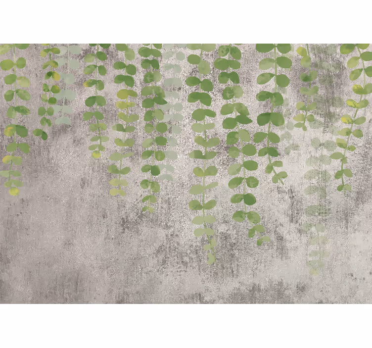 Mural de parede natureza com design de folhagens suspensas - TenStickers