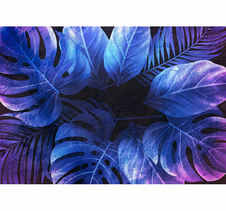 Mural de parede natureza ideias de folhas tropicais - TenStickers