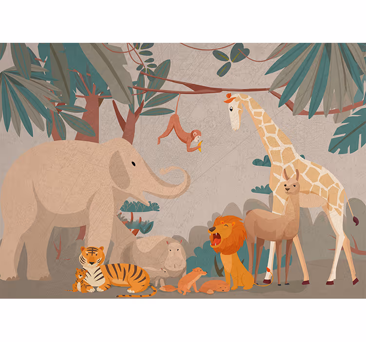 Fotomurais de paisagens Flora e fauna de safári - TenStickers