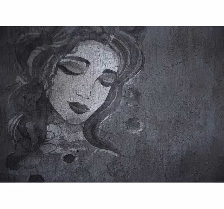Mural de parede arte retrato de mulher elegante - TenStickers