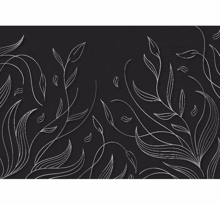 Mural de parede natureza com padrões de folhas elegantes - TenStickers