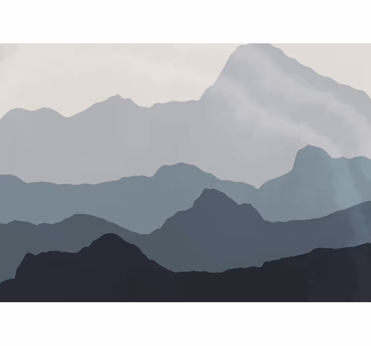 Mural de parede montanha paisagem tranquila - TenStickers
